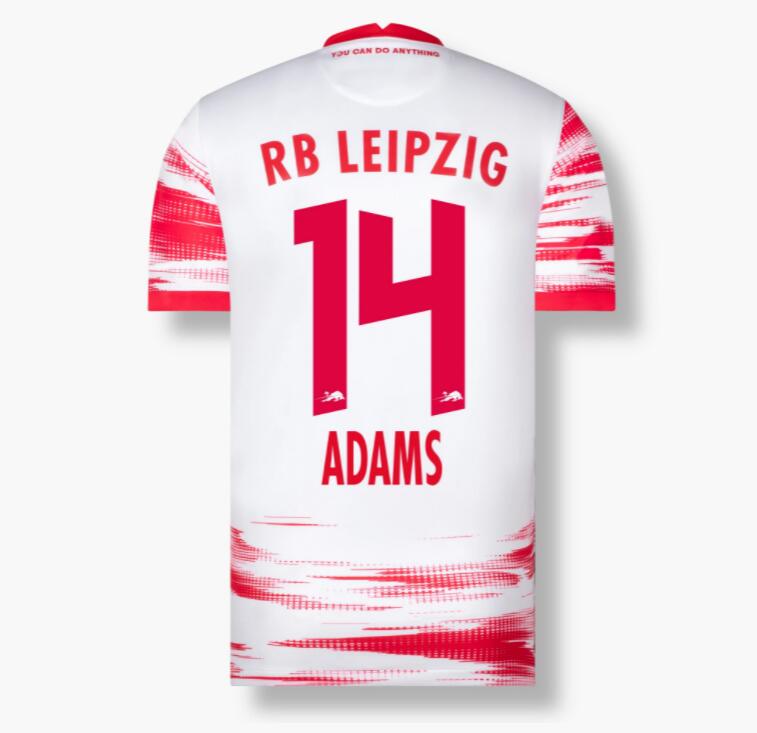 2021/22 RB Leipzig Home Kit Soccer Jersey ADAMS 14 printing